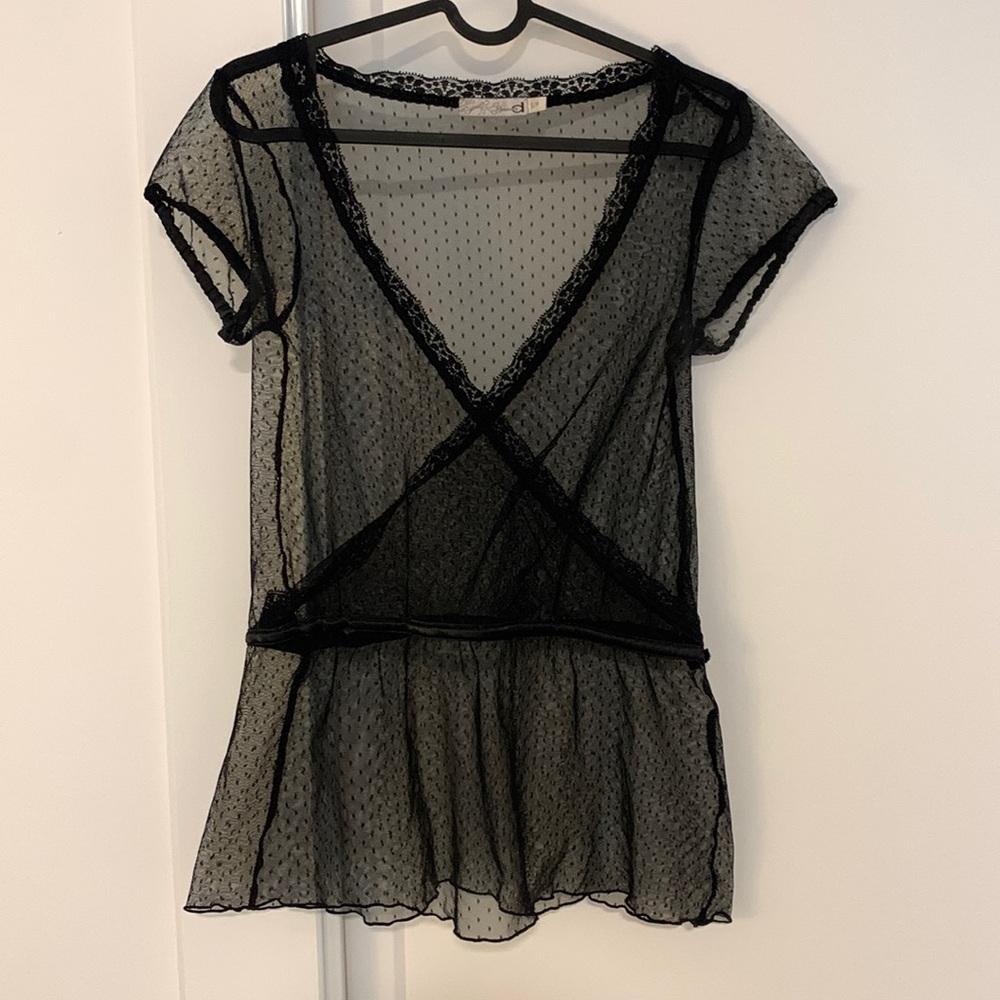 Polka dot lace top